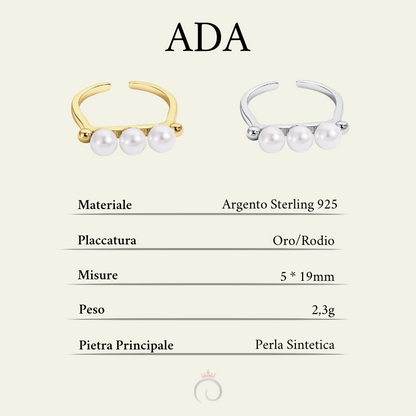 ADA|Anello 3 perle