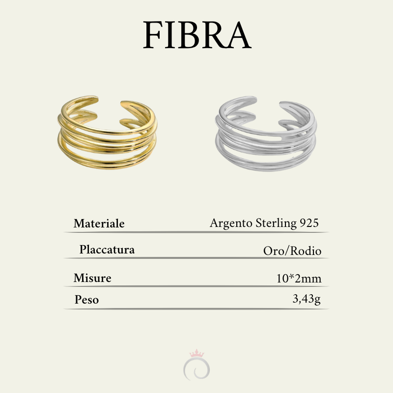 FIBRA|Anello linea elegante