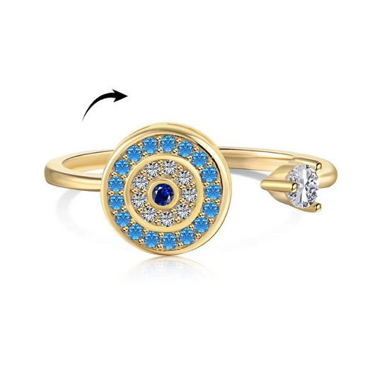 BLUES|Anello antistress pietre blu