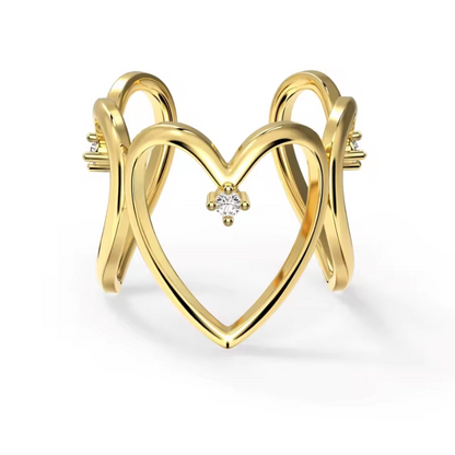 MYLOVE|Anello triplo cuore